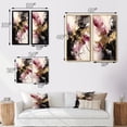 thumbnail image 4 of Designart "Fluid Fusion in Gold and Pink II" Abstract Framed Wall Art Set Of 2 - Gold Abstract Framed Wall Art Set Of 2, 4 of 7