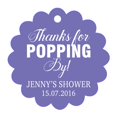 thumbnail image 1 of 100 PCS Personalized Baby Shower Favors Tags Custom Quote Thank You For Popping By Baby Shower Gift Hang Tags, 1 of 1
