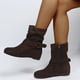 thumbnail image 4 of Retro Mujer Vintage Hebilla lisa Cremallera Casual Altura interior Tacones bajos Cremallera Otoño Invierno Botas cortas Zapatos de punta redonda Wmkox8yii shkj362, 4 of 8