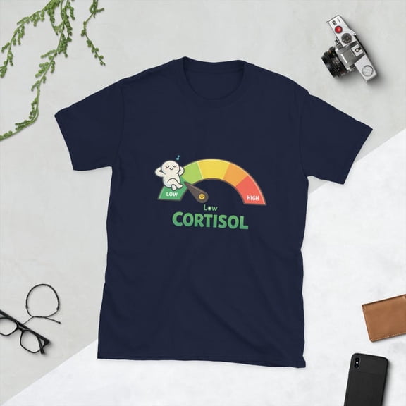 Funny Cortisol T-Shirt Science Humor Graphic Tee Mental Health Awareness Shirt Nerd Gift Biology Joke Unisex