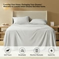 thumbnail image 6 of 4 Pcs Cooling Bed Sheets Set with 16" Deep Pocket, Luxury Soft King Sheets, White, 6 of 9