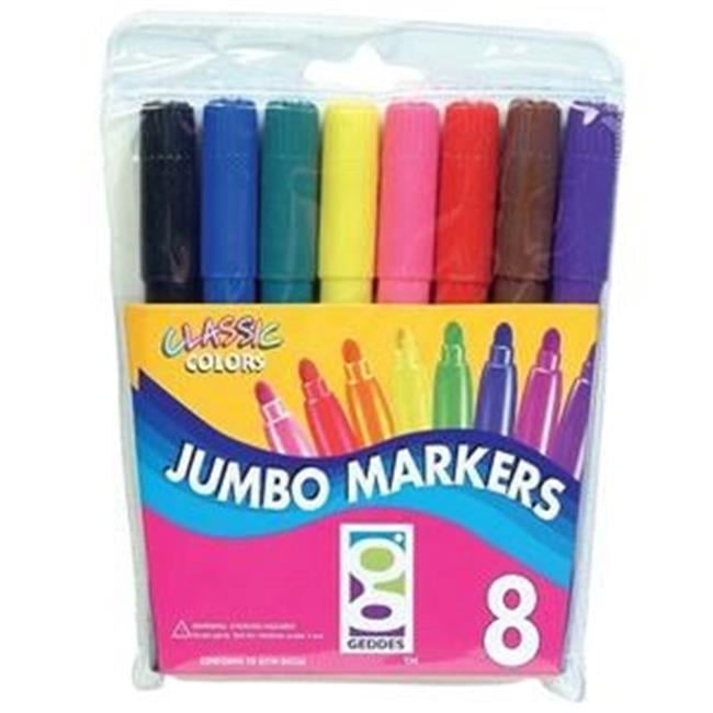 Merchandise 60154007 Jumbo Markers Washable Broad of 8 Count Walmart