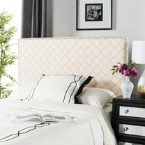SAFAVIEH Sydney Headboard Silver Nail Head Pink / Beige Queen