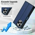 thumbnail image 4 of for Samsung Galaxy S25 Edge, Wallet Case with Magnetic Removable Inner Case, Classic Kickstand Wrist Strap Card Slots Full Body Protection Phone Cover for Men Women for Galaxy S25 Edge, Blue, 4 of 9