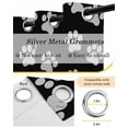 thumbnail image 5 of Pet Paw Printed Blackout Curtains 45 Inches Long, Kitchen Black Out Window Treatments, Modern Dog Footprints Black Grey Thermal Insulated Lined Drapes for Small Window with Grommet 42"x45", 5 of 8