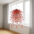 thumbnail image 6 of Artificial Morning Glory Rattan Wall Hanging 2-Pack 30.31in - Plastic Outdoor Garden Hanging Baskets Decor, UV-Resistant Fake Trailing Vines in Hot Pink, 6 of 6