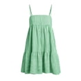 thumbnail image 4 of Snorda Women's Striped Dress Summer Round Neck Sleeveless Striped Solid Color Casual Dress Flowy Sundress Ideal for Daily Wear Beach Vacation & Party, 4 of 7