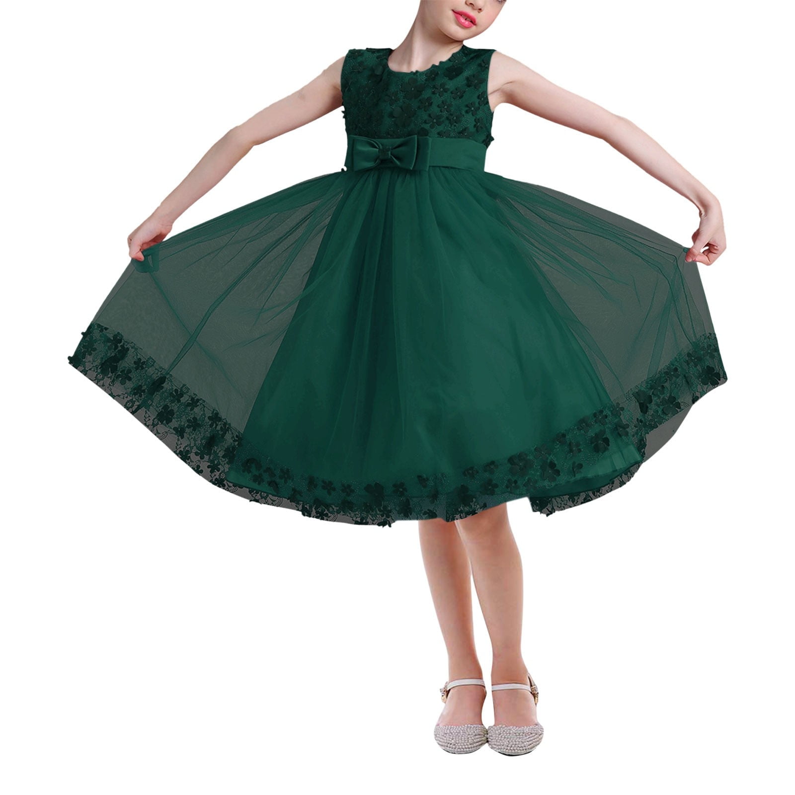 RIJOPUTY Winter Maxi Dress a Line Dress Christmas Outfits for Toddler Girls Toddler Girl Winter Clothes Winter for Baby Girl 2t Girls Clothes Fall/ Winter New Baby Gift Christmas Clothes 6 Month
