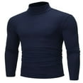 thumbnail image 5 of Mens Roll Turtle Neck Pullover Knitted Jumper Tops Sweater, 5 of 5