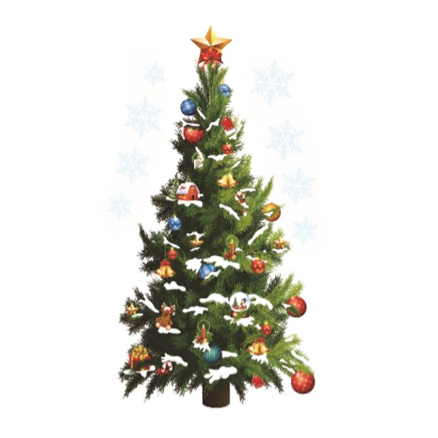 sweethay Adhesivo de pared de PVC de Navidad, decoración de fondo de sala de estar para el hogar, árbol extraíble, papel tapiz de estrellas, Kits de decoración para fiestas sweethay HA071118-01