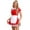 Red, variant on IEFIEL Womens French Maid Uniform Halloween Cosplay Costume Patent Leather Doll Collar A-line Dress Red S