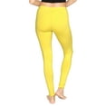 thumbnail image 3 of Stretch Is Comfort Women's Cotton Full Length Leggings Yellow 2X, 3 of 6