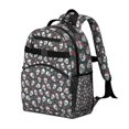 thumbnail image 2 of Green Skull Rose Pattern Backpack for School,Cute School Bag,Schoolbag with Adjustable Shoulder Straps & Padded Back,15.25"x11.5"x5.25", 2 of 5