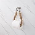 thumbnail image 2 of WIFKLSIIPG Toilet hemp rope roll holder handmade retro wall-mounted tissue holder, 2 of 8