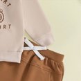 thumbnail image 4 of TAmten Baby Boy Clothes 6-12 Months Toddler Baby Boy Fall Winter Outfits Letter Crewneck Sweatshirt Casual Pants 2Pcs Clothes Set(Beige,18-24 Months), 4 of 5