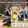 thumbnail image 2 of Sistema de valla inalámbrica para 2 perros, valla eléctrica 2 en 1 para perros con collar de entrenamiento remoto, valla inalámbrica ajustable para perros, 2 of 5