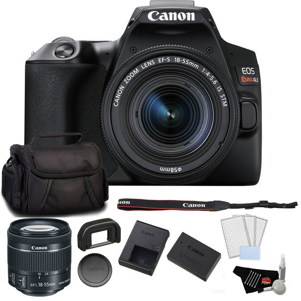 Canon EOS Rebel SL3 DSLR Camera with 1855mm Lens (Black) Starter