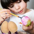 thumbnail image 4 of Paquete de 10 huevos de Pascua falsos de madera sin terminar con fondo plano, huevos artesanales de Pascua sin pintar, adornos de huevos de Pascua para juegos de niños, alimentos de juguete, 4 of 5