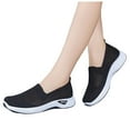 thumbnail image 2 of IUJSOY Womens Casual Slip on Walking Tennis Shoes Lightweight Low Top Knit Loafer Sneakers, 2 of 7