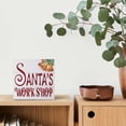 thumbnail image 5 of Zomyto 5"x5" Merry Christmas Sign,Christmas Signs,Santa's Workshop Sign Christmas Winter Wooden Box Sign, 5 of 6