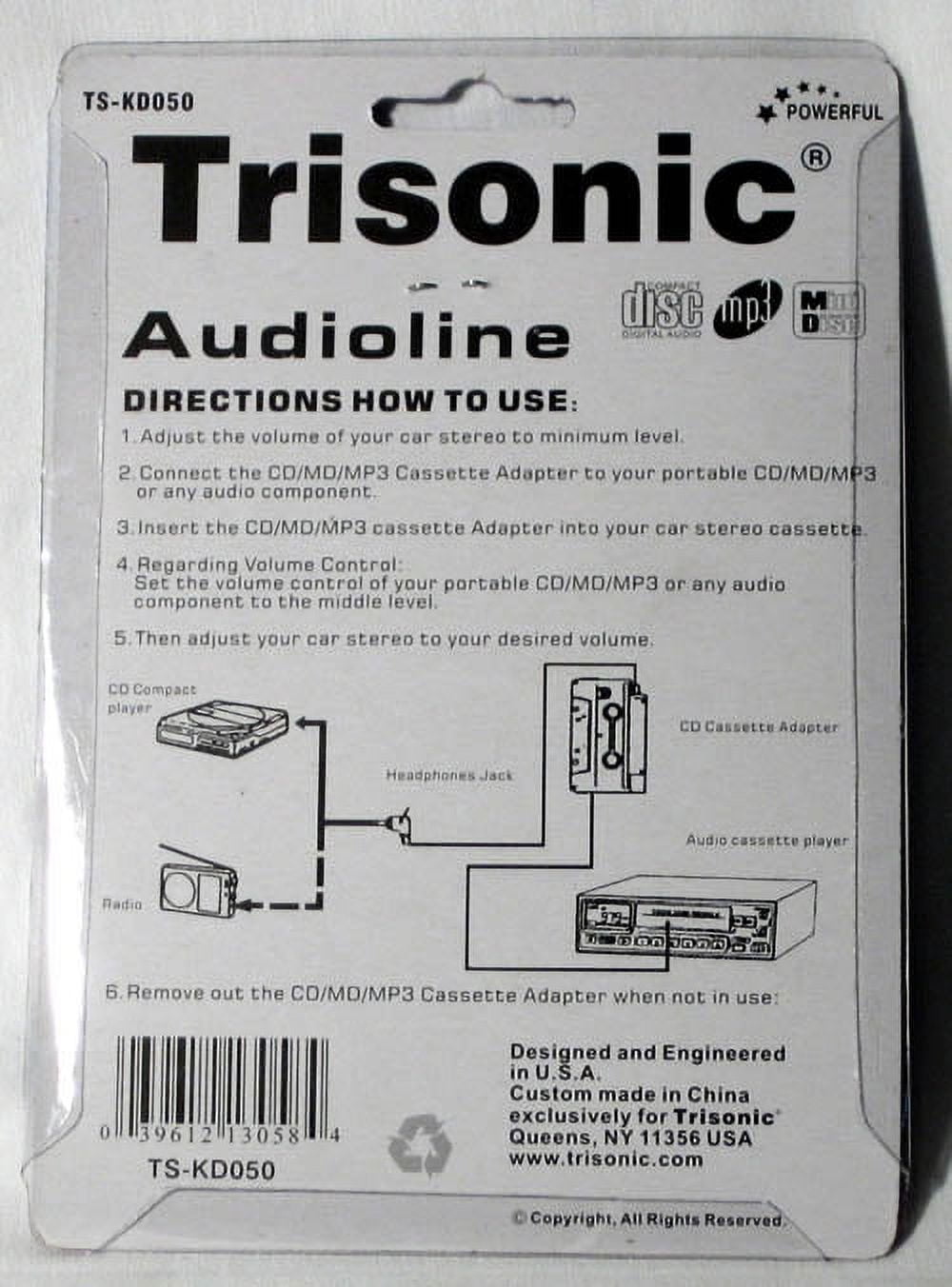 Trisonic Car Cassette Tape Deck Adapter Converter I Pod I Phone 