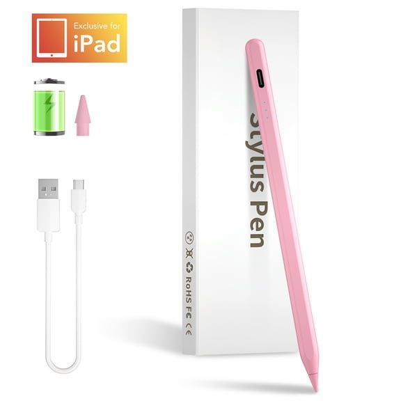 Stylus Pen for iPad 6th-11th Generation, Fast Charge with Palm Rejection & Tilt Sensitivity, Compatible with 2018-2025 iPad 6/7/8/9/10/11, Pro 11"/12.9"/M4, Air 3/4/5/M2/M3, Mini 5/6