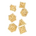 thumbnail image 1 of Juego de Dados de Metal ANGGREK Números Claros Dorado, 1 of 8