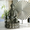 Alpine Buddha 19-inch Indoor/Outdoor Decor Polyresin Fountain with LED Light