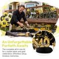 thumbnail image 4 of 40th Birthday Party Decoration Set for Women, 38-Piece Gold Banner, Balloons, Honeycomb Ornaments, Hanging Spirals, and Ribbons, 4 of 9