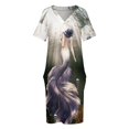 thumbnail image 4 of SIRENA DE LAS PROFUNDIDADES Vestido suelto con bolsillos Vestido de dama de honor mujer vestidos cortos vestido atrevido para mujer Ropa de verano femenina, 4 of 7