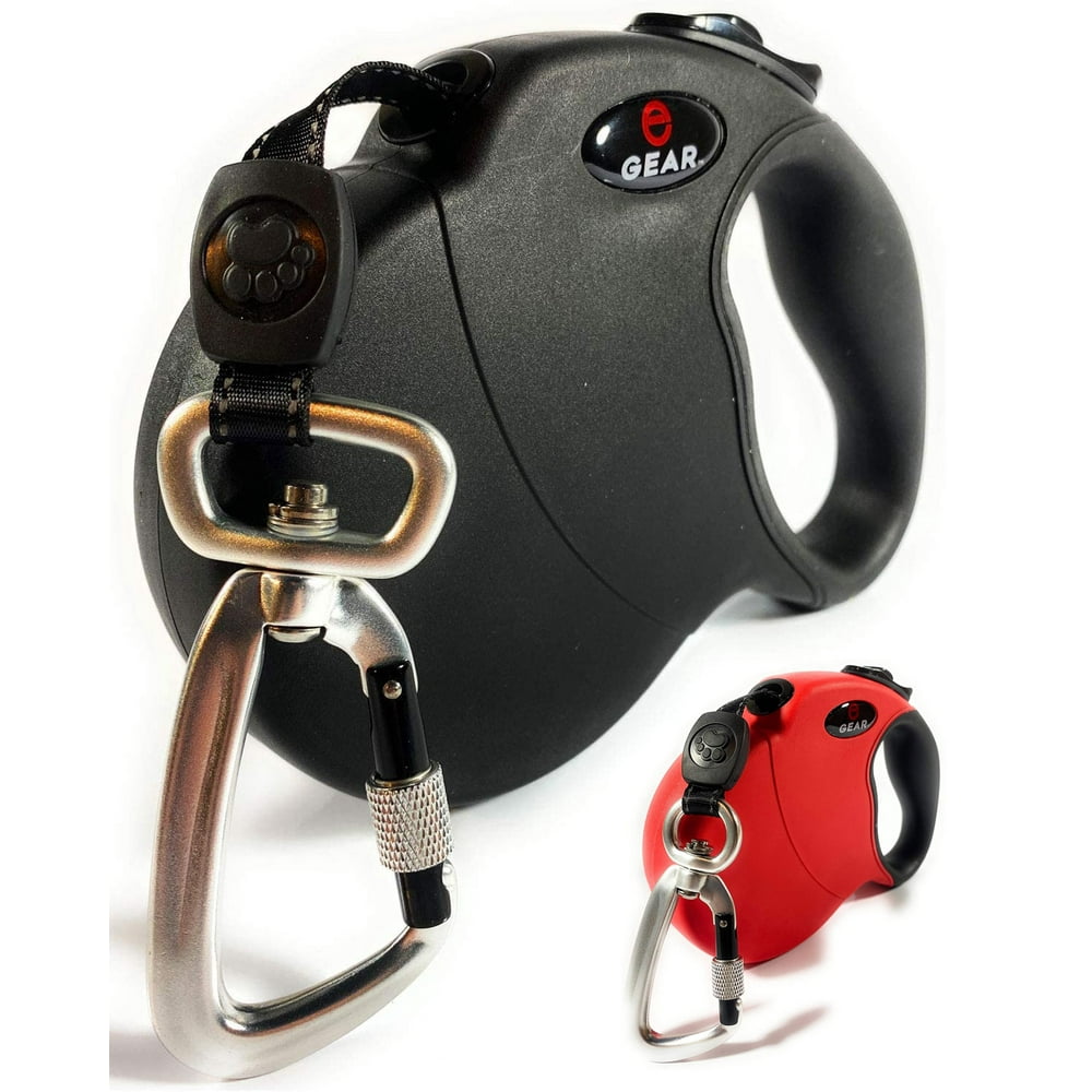 Enthusiast Gear Retractable Dog Leash with Locking Carabiner for Large