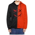 thumbnail image 2 of Hoodies for Men Color Blocked Zip Up Face Sports Hoodie,Long Sleeve Full Zipper Hooded Sweatshirt,Pocketed Cardigan Tops, 2 of 5