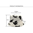 thumbnail image 4 of CoCoMangos Unisex Cow Print Bucket Hat Foldable Black White Pattern Fisherman Cap Summer Sun Hats for Women Men Girls, 4 of 9