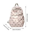 thumbnail image 3 of Polka Dot Nylon Daypack, Multi Pocket Casual Backpack, Ultra Lightweight Large Capacity Bookbag for Daily Commute Campus Travel, 3 of 8