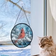 thumbnail image 5 of Blizzard Scarlet Red Cardinal Stained Glass Window Hanging Suncatcher, Suncatcher Stained Glass Christmas Halloween, Stained Glass Ornament 2025, Holiday Decoration, Seasonal, 5 of 6