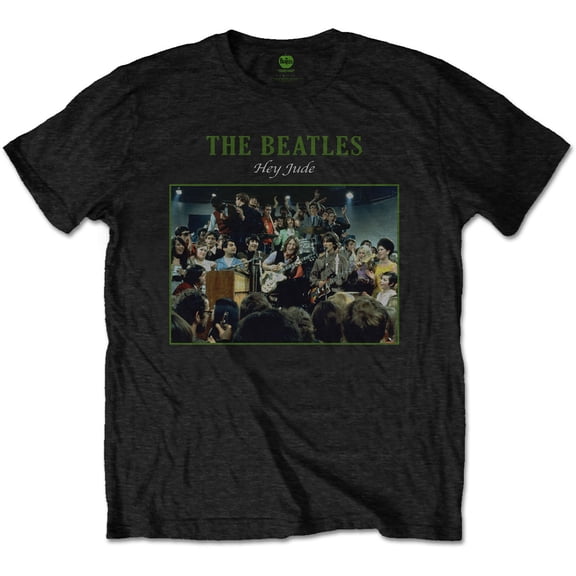 Men's Beatles Hey Jude Live Slim Fit T-shirt Small Black