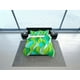 thumbnail image 4 of Dormitorio moderno de mediados de siglo conjunto de arte amarillo verde y azul cian funda nórdica,, 4 of 4