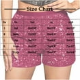 thumbnail image 3 of FRSASU Women's Sequin Shorts Sparkly Stretchy Night Out Party High Waisted Shorts Brown, 3 of 9