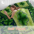 thumbnail image 3 of St. Patrick's Day Twin Size Comforter Set, Spring Gradient Green Shamrocks Flag Navy Blue Bedding for All Seasons, 4 Pcs Bed Set, 1 Quiltcover (68"x86") ,1Sheet(67"x116"), 2Pillowcases (30"x20"), 3 of 12
