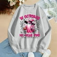 thumbnail image 5 of Breast Cancer Awareness Halloween Sweatshirts for Women In October We Wear Pink Ghost Graphic Crewneck Sweatshirt, 5 of 6