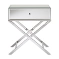 thumbnail image 2 of Weston Home Downey X-Base Mirrored Chrome End Table, 2 of 9