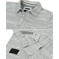 thumbnail image 2 of ZIMEGO Mens Long Sleeve Vintage Color Contrast Placket Pocket Polo Shirts, 2 of 4