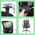 thumbnail image 2 of BestOffice Ergonomic Office Chair, Adjustable Arms, Lumbar Support for Women, Men(Black), 2 of 5