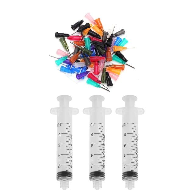 Aguja de jeringa de plástico agujas para herramientas manuales Juego de agujas de jeringa de plástico para medir y dispensar fluidos para la industria Amonsee Otros