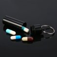 thumbnail image 4 of Mini Portable Waterproof Pill Shape Aluminum Alloy Pill Bottle Pill Box Case Drug Holder Container With Keychain, 4 of 10
