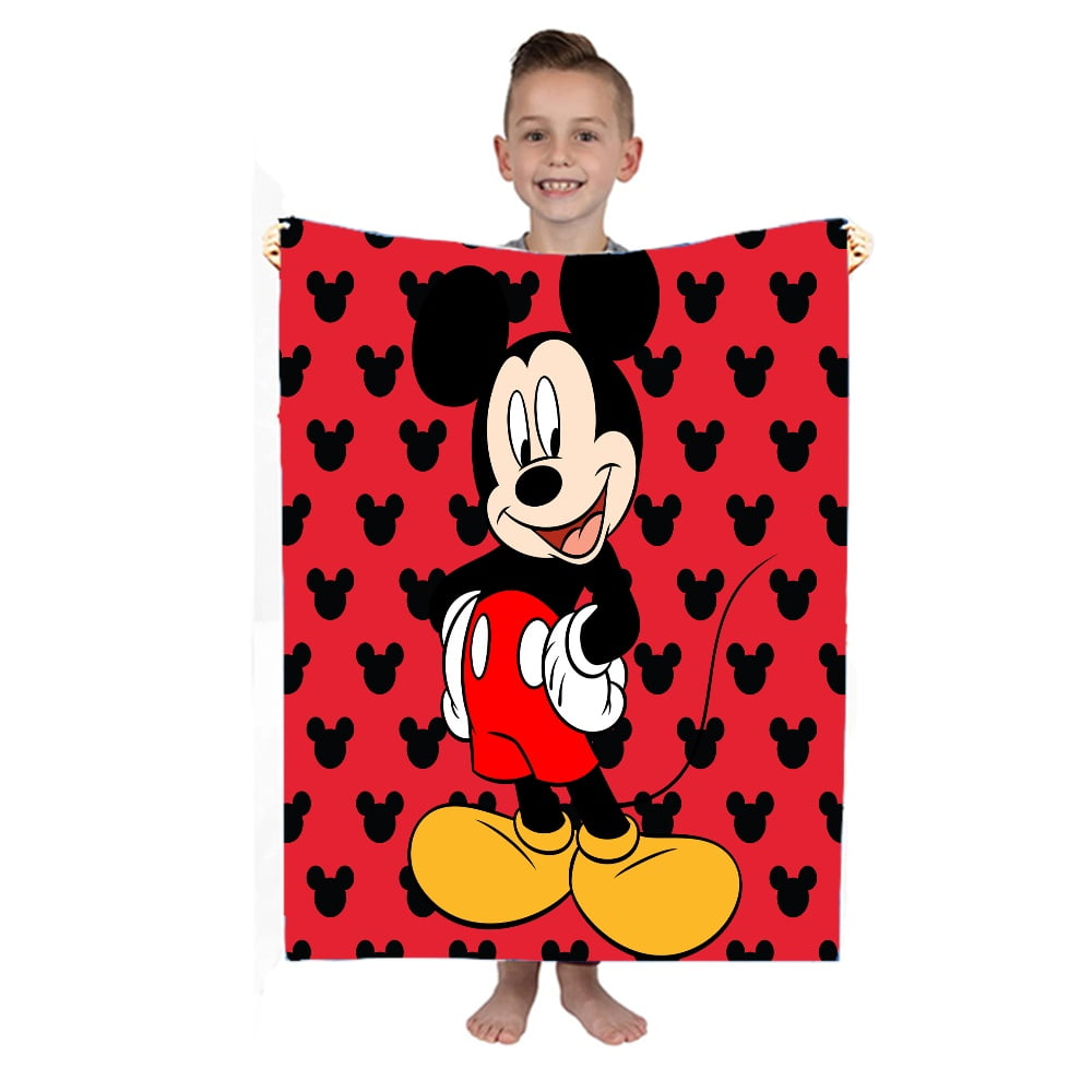 Mickey Mouse Throw Blanket Classic Travel Blanket Super Soft for Kid/Adults  Birthday Blanket Gifts (51x59/130x150cm) 