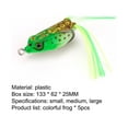 thumbnail image 7 of SPRING PARK 13.3cm Soft Silicone Double Propellers Frog Fishing Lures, 5-Count, 7 of 7