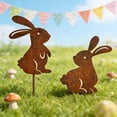 thumbnail image 6 of Garden Flower Pot Outdoor Courtyard Inserts Wrought Iron Silhouettes Decorative Easter Gifts for Kids, 6 of 6