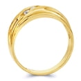 thumbnail image 2 of Wellingsale Men's Solid 14k Yellow Gold Polished CZ Cubic Zirconia Wedding Band - Size 8.5, 2 of 5