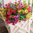 thumbnail image 2 of florisso Artificial Fake Plants Flowers for Outdoor Outside Spring Summer Decoration, 12 Bundles Faux Silk Colorful Mix Daisy UV Sun Resistant Realistic for Porch Patio Home Planter Window Box Yard, 2 of 6
